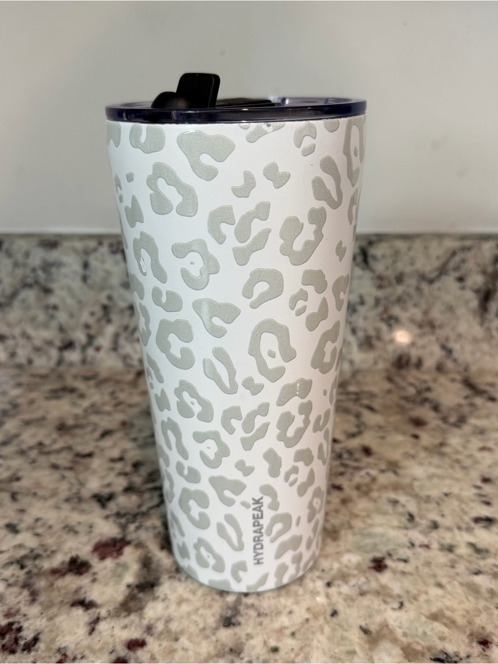 White & Grey Leopard Hydrapeak Tumbler - 25 oz